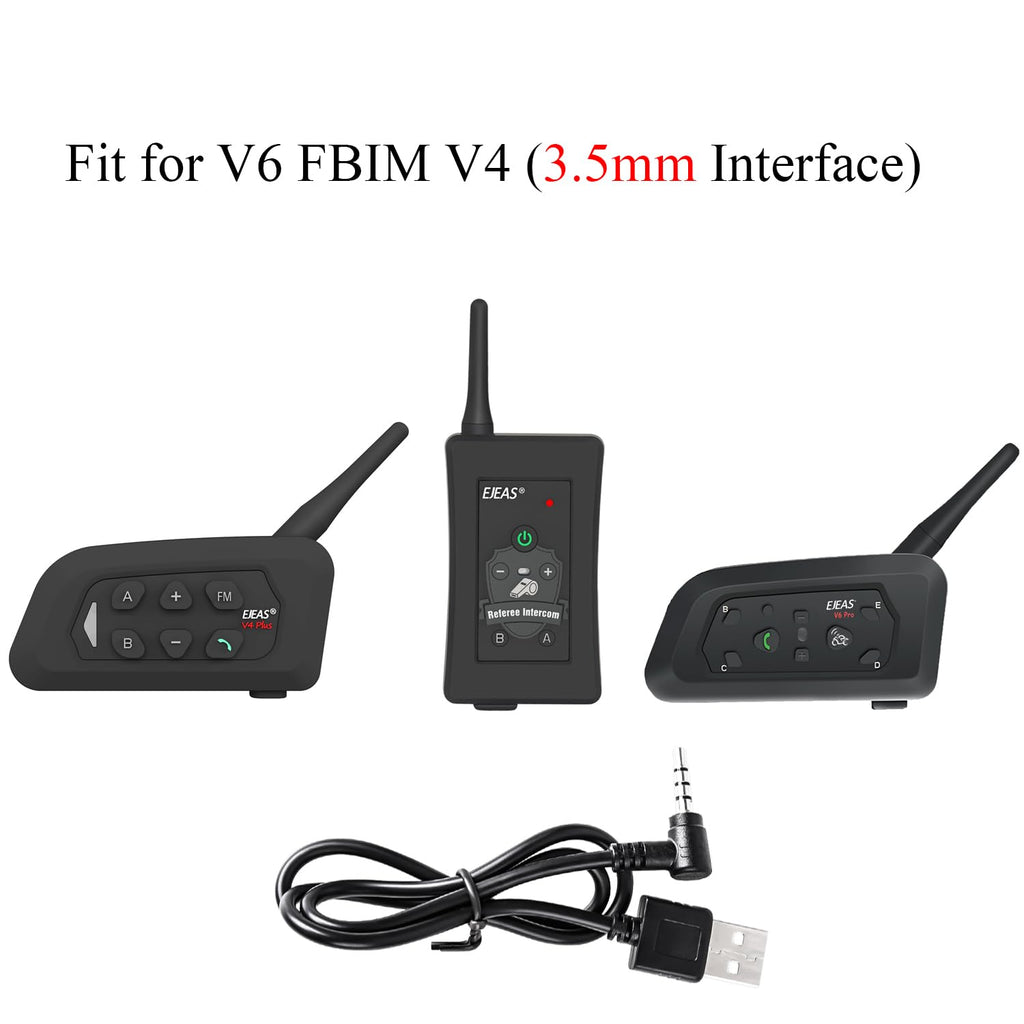 Ejeas Store V6 and V6 Pro Charging Cable  Only - Official Replacement Cable for V6 & V6 Pro Bluetooth Intercoms