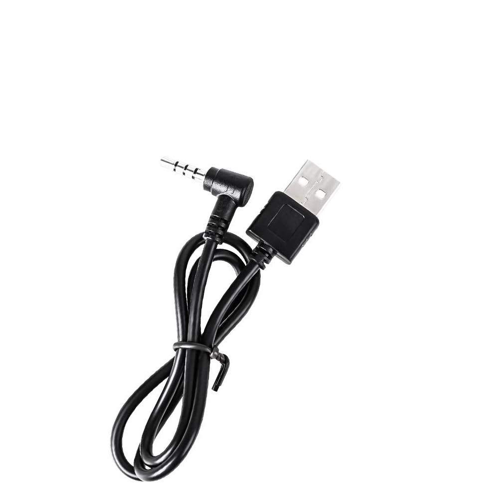 Ejeas Store V6 and V6 Pro Charging Cable with 3.5mm jack and USB connector on a white background
