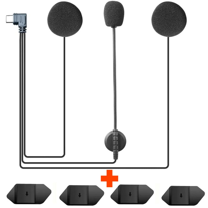 EJEAS V6 Pro Plus Speaker & Mic Set + Mounting Clip