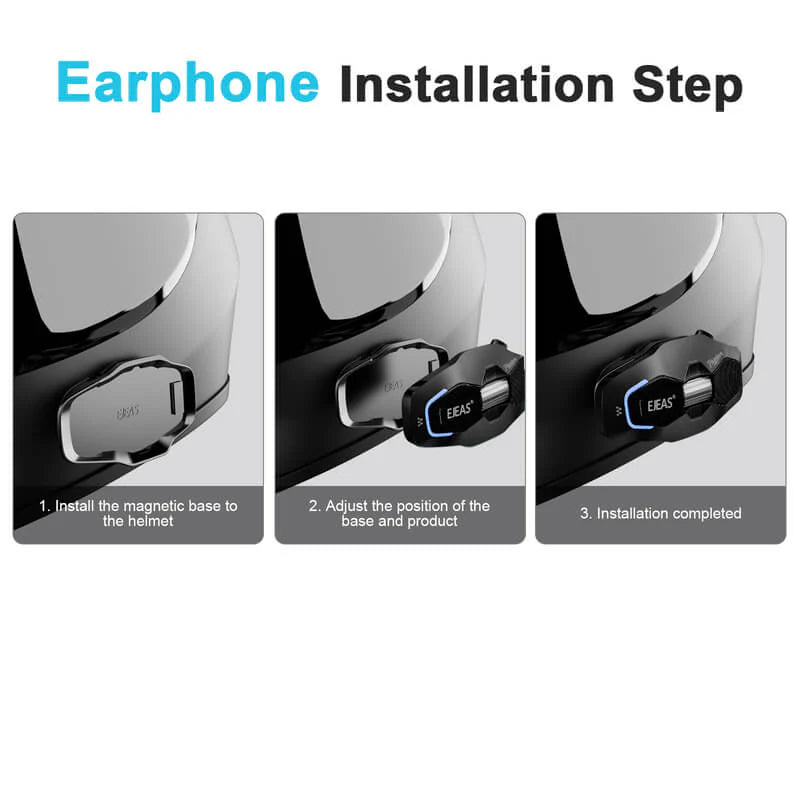 EJEAS X10 Mesh 4.0 + 5G Helmet Intercom — 10-Rider, IP67