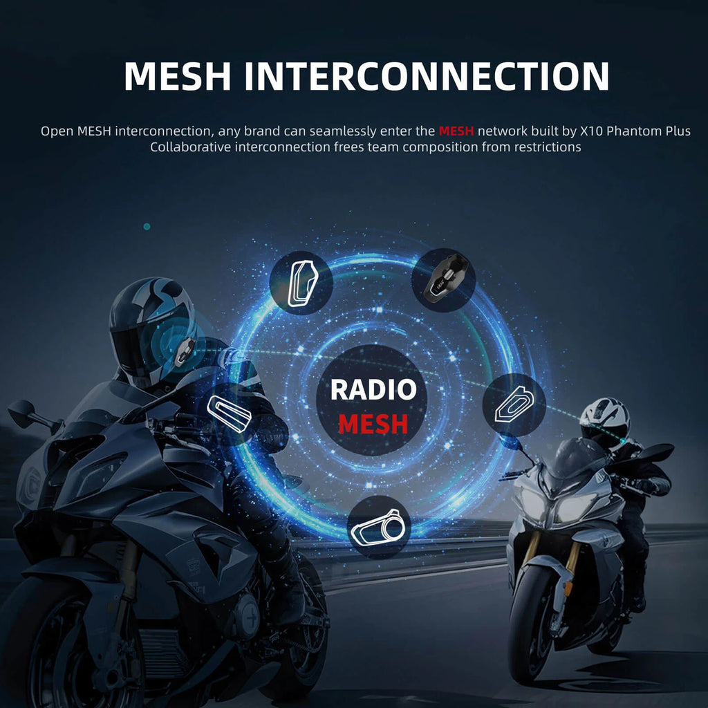 EJEAS Phantom X10 Plus MESH+5G motorcycle helmet intercom - view 3
