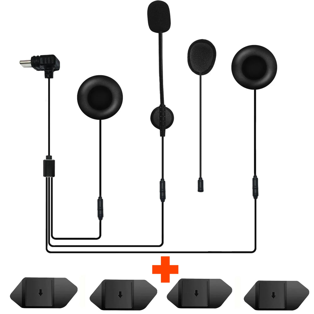 Ejeas Store Q8 Speaker & Microphone Set With Intercom Mounting Clip